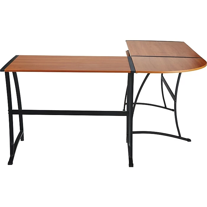 Staples Gillespie 62" L-Shaped Desk, Sonona Cherry (28189R-CC) - Image 5