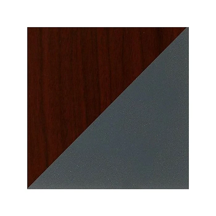 HON 38000 Series 72"W Double Pedestal Desk, Mahogany/Charcoal (H38180NS) - Image 2