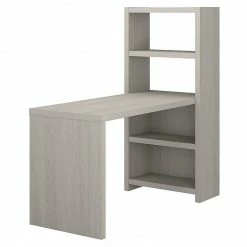 Office By Kathy Ireland® Echo 56W Bookcase Desk, Gray Sand (KI60207-03)