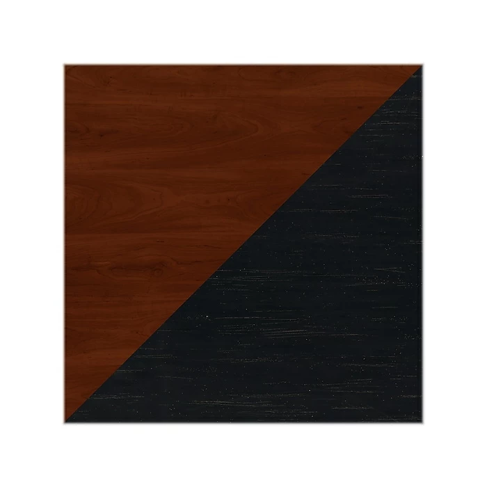 Bush Furniture Fairview 60"W L-Shaped Desk With Lateral File Cabinet And 5-Shelf Bookcase, Antique Black/Hansen Cherry (FV008AB) - Image 5