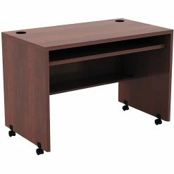 Alera® Valencia Mobile Workstation Desk, Medium Cherry