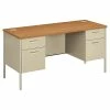 HON Metro Classic HP3231 60" Double Pedestal Desk, Harvest (HONP3231CL)