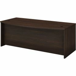 Bush Business Furniture Studio C 72" W Bow Front Computer Desk, Black Walnut (SCD172BW)