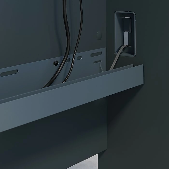 Bush Business Furniture Cubix 48W Corner Desk W/ Mobile File Cabinet, Natural Cherry (SRA035NCSU) - Image 4