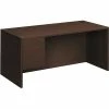 HON 10500 Series Left Pedestal Desk, 1 Box/1 File Drawer, 66"W, Mocha Finish