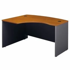 Bush Business Furniture Westfield 60W X 43D Left Handed L Bow Desk, Natural Cherry (WC72433)