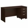Bush Business Furniture Westfield 60W X 24D Office Desk With Mobile File Cabinet, Mocha Cherry (SRC025MRSU)