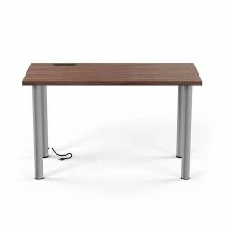 Union & Scale™ Essentials 48" Powered Computer And Writing Desk, Espresso (UN56970)