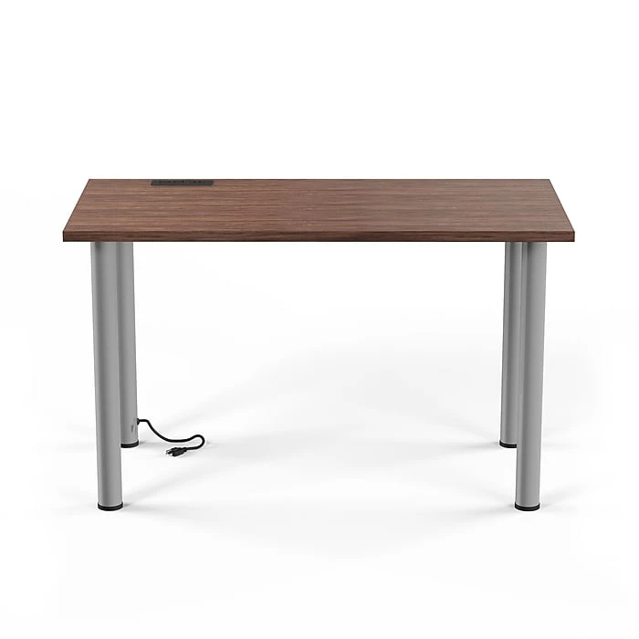 Union & Scale™ Essentials 48" Powered Computer And Writing Desk, Espresso (UN56970)