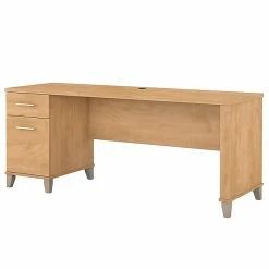 Bush Furniture Somerset 72W Office Desk With Drawers, Maple Cross (WC81472)