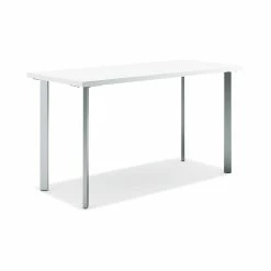 HON Coze 42"W Desk, Designer White And Silver (HONRPL2442DWP6)