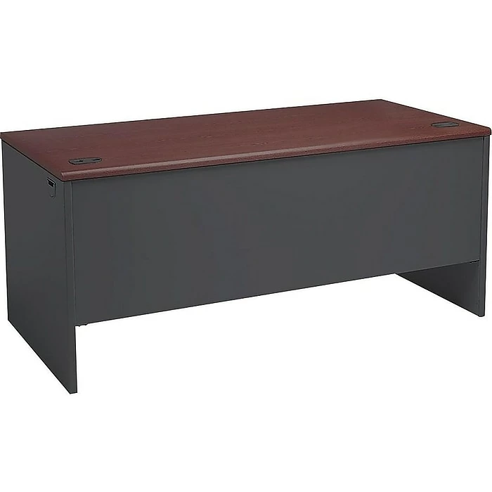 HON 38000 Series 66" Single Pedestal Desk, Charcoal (HON38291RNS) - Image 2