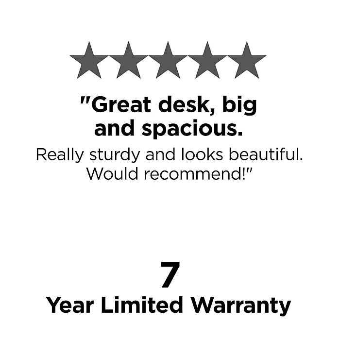 Union & Scale™ Essentials 48" Powered Computer And Writing Desk, Espresso (UN56970) - Image 7