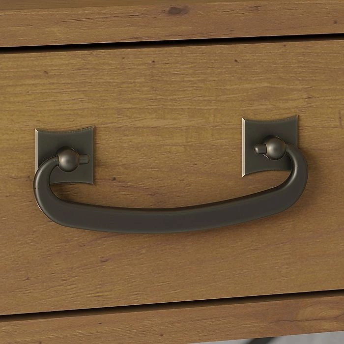 Kathy Ireland® Home By Bush Furniture Ironworks 60W Writing Desk With Drawers, Vintage Golden Pine (KI50105-03) - Image 7