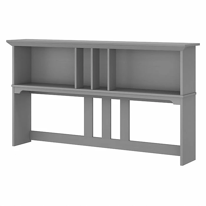 Bush Furniture Salinas 60W Hutch For L Shaped Desk, Cape Cod Gray (SAH160CG-03)