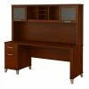 Bush Furniture Somerset 72W Office Desk With Hutch, Hansen Cherry (SET018HC)