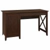 Bush Furniture Key West 54W Computer Desk With Storage, Bing Cherry (KWD154BC-03)