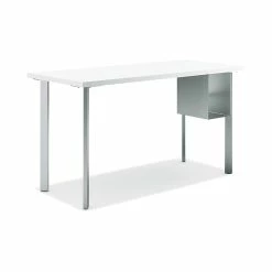 HON Coze 48"W Desk W/U-Storage, Designer White And Silver (HONRPL2448DWP6S)