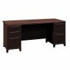 Bush Business Furniture Enterprise 72W Double Pedestal Desk, Mocha Cherry (2972MC-03K)