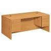 HON 10500 Series Double Pedestal Rectangle Desk, Harvest, 29-1/2"H X 72"W X 36"D