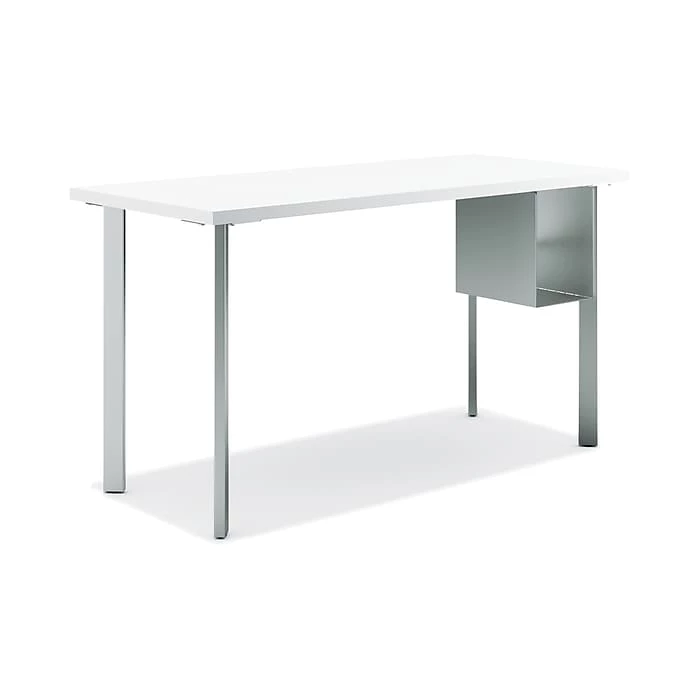 HON Coze 42"W Desk W/U-Storage, Designer White And Silver (HONRPL2442DWP6S)