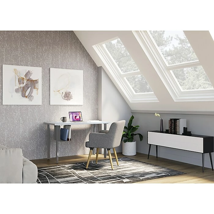 HON Coze 42"W Desk W/U-Storage, Designer White And Silver (HONRPL2442DWP6S) - Image 3