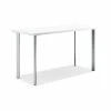 HON Coze 54"W Desk, Designer White And Silver (HONRPL2454DWP6)