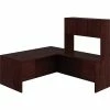 HON 10500 Series L-Shaped Office Desk W/ Hutch, 72"W, Mahogany