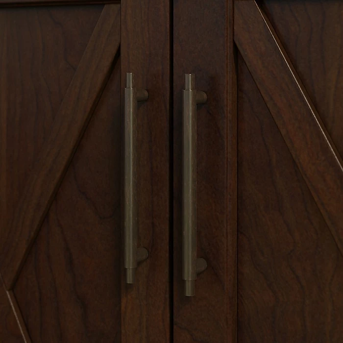 Bush Furniture Key West Secretary Desk With Keyboard Tray And Storage Cabinet, Bing Cherry, (KWS132BC-03) - Image 7