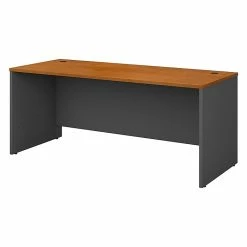 Bush Business Furniture Westfield 72W X 30D Office Desk, Harvest Cherry/Graphite Gray (WC72436)