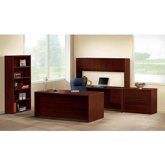 HON 10500 72" Double Pedestal Desk, Mahogany (H10593NN) - Image 4