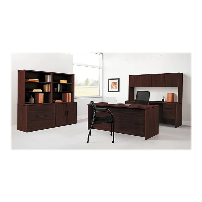 HON 10500 72" Double Pedestal Desk, Mahogany (H10593NN) - Image 5