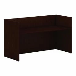 HON Mod 72" Reception Desk Shell, Traditional Mahogany (HLPLRCPNDS7230.LTM1)