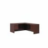 HON 10500 Series L-Workstation, 3/4 Pedestals, 2 Box / 2 File Drawers, 66"W X 78"D, Mahogany