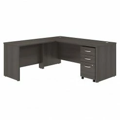 Bush Business Furniture Studio C 72W X 30D L Shaped Desk With Mobile File Cabinet And 42W Return, Storm Gray (STC007SGSU)