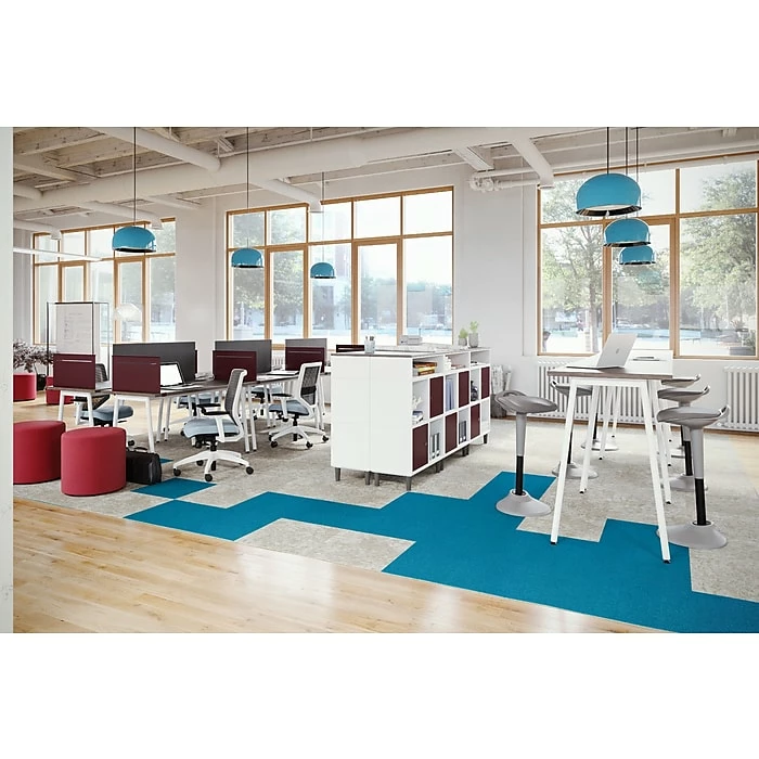 Union & Scale™ Lewis 36"H X 54"W Laminate Office And Computer Writing Desk, Dark Walnut, Tool-Less Assembly (UN55697-CC) - Image 2