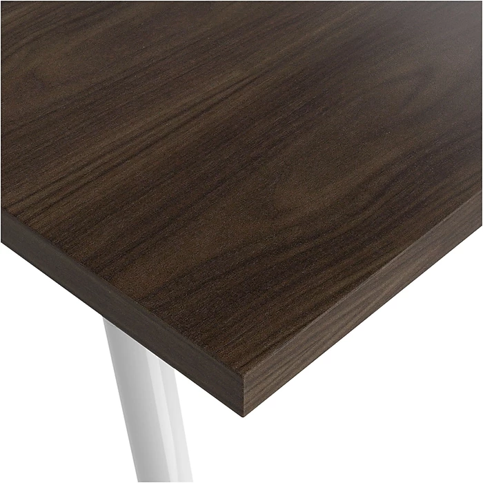 Union & Scale™ Lewis 36"H X 54"W Laminate Office And Computer Writing Desk, Dark Walnut, Tool-Less Assembly (UN55697-CC) - Image 5