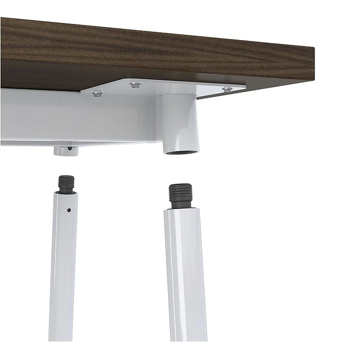 Union & Scale™ Lewis 36"H X 54"W Laminate Office And Computer Writing Desk, Dark Walnut, Tool-Less Assembly (UN55697-CC) - Image 6