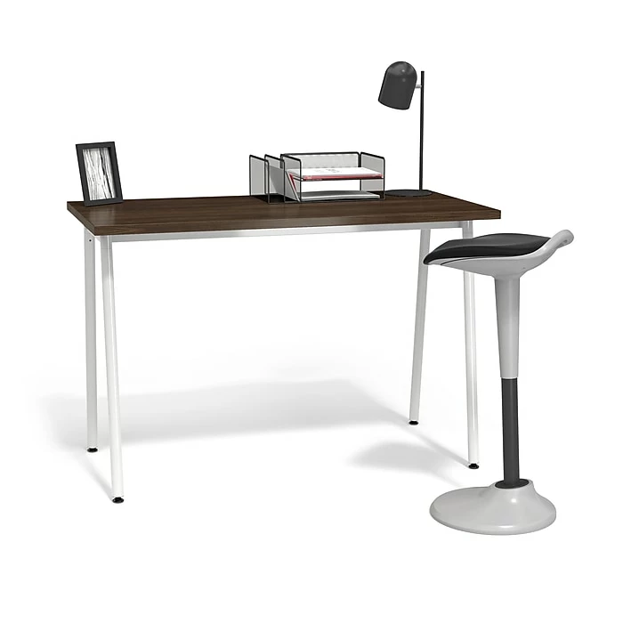 Union & Scale™ Lewis 36"H X 54"W Laminate Office And Computer Writing Desk, Dark Walnut, Tool-Less Assembly (UN55697-CC) - Image 8