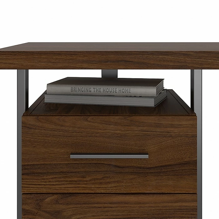 Bush Furniture Architect 60" Writing Desk With Drawers, Modern Walnut (ACD160MW-03) - Image 7