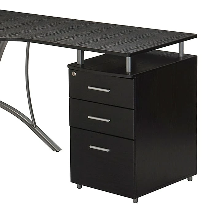 Techni Mobili Modern L-Shaped Computer Desk With File Cabinet, Espresso (RTA-4804L-ES) - Image 7