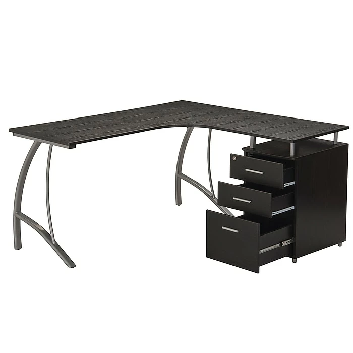 Techni Mobili Modern L-Shaped Computer Desk With File Cabinet, Espresso (RTA-4804L-ES) - Image 8