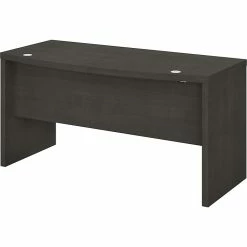 Office By Kathy Ireland® Echo 60"W Bow Front Desk, Charcoal Maple (KI60305-03)