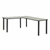 Regency Kee 66" L-Desk With 42" Return, Maple/Black