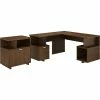 Kathy Ireland® Home By Bush Furniture Madison Avenue 60" L-Shaped Desk With Lateral File Cabinet, Modern Walnut (MDS005MW)
