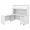 Bush Business Furniture Studio C 72W X 30D L Shaped Desk With Hutch, Mobile File Cabinet And 42W Return, White (STC006WHSU)