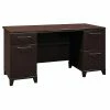 Bush Business Furniture Enterprise 60W Double Pedestal Desk, Mocha Cherry (2960MC-03K)