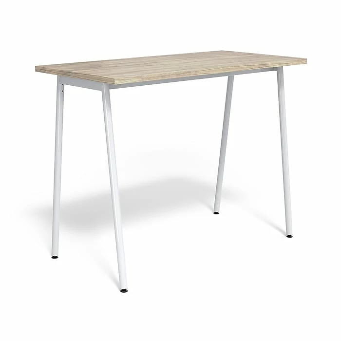 Union & Scale™ Lewis 42"H X 54"W Laminate Office And Computer Writing Desk, Light Walnut, Tool-Less Assembly (UN55693-CC)