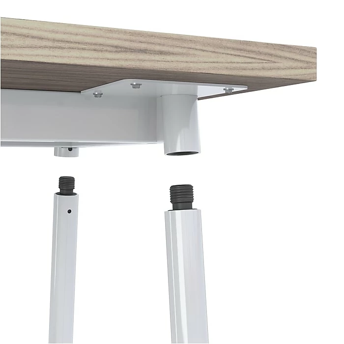 Union & Scale™ Lewis 42"H X 54"W Laminate Office And Computer Writing Desk, Light Walnut, Tool-Less Assembly (UN55693-CC) - Image 6