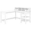 Bush Furniture Broadview 60" Computer Desk Bundle, Pure White (BD029WH)